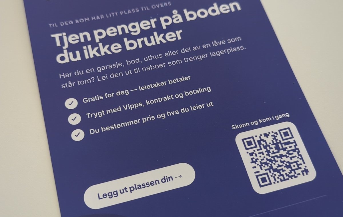 Heimlager-flyer som ble delt ut i Vinterbro-området