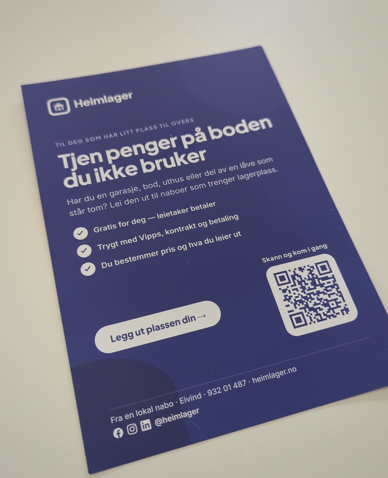 Flyeren vi legger i postkassene